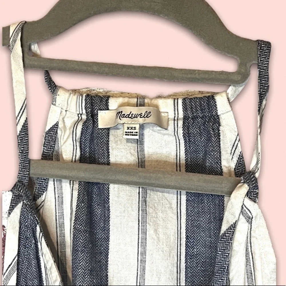 Madewell Striped Tie-Strap V-Neck Cover-Up Jumpsuit - Picture 8 of 9